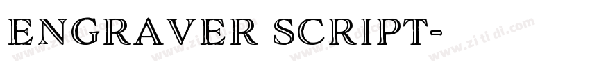 engraver script字体转换